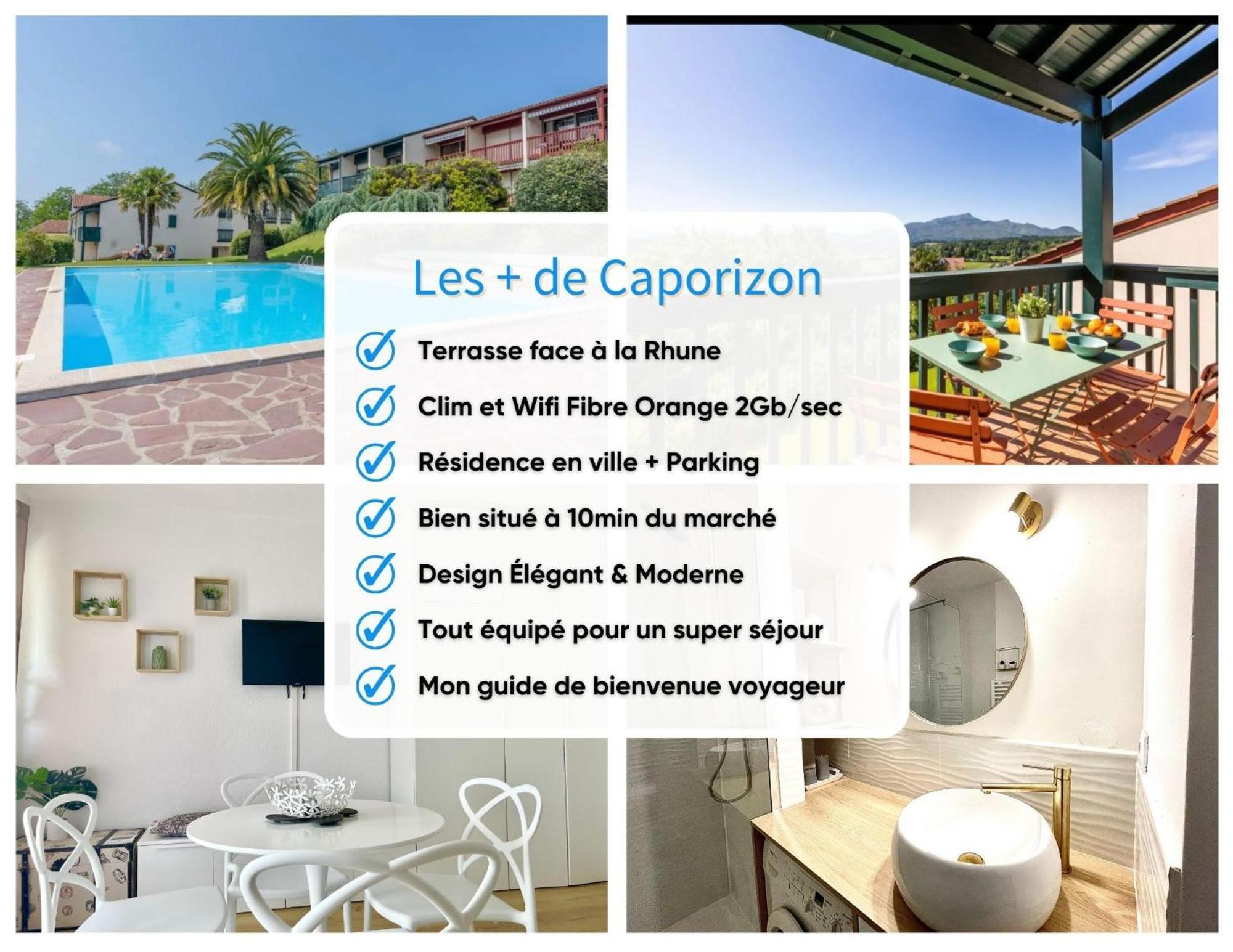 Caporizon-Baillenia-T1 Vue Montagne - Piscine St Jean De Luz Lägenhet Saint-Jean-de-Luz Exteriör bild